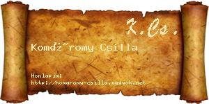 Komáromy Csilla névjegykártya